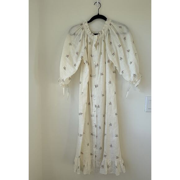 Sleeper Linen Flower Dress Kids Size 4 Flowers Girls - Picture 1 of 7